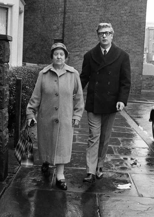 Framed Print : Actor Michael Caine and Mother February 1964
