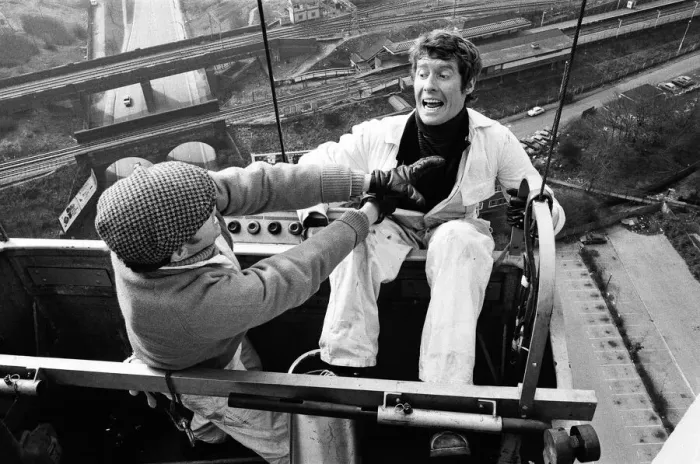 Framed Print : Actor Michael Crawford filming scenes for the BBC series Some Mothers Do