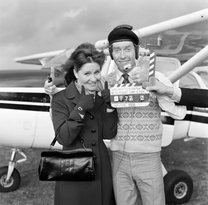 Framed Print : Actor Michael Crawford pictured during filming of the BBC comedy series Framed Print : Actor Michael Crawford pictured during filming of the BBC comedy series