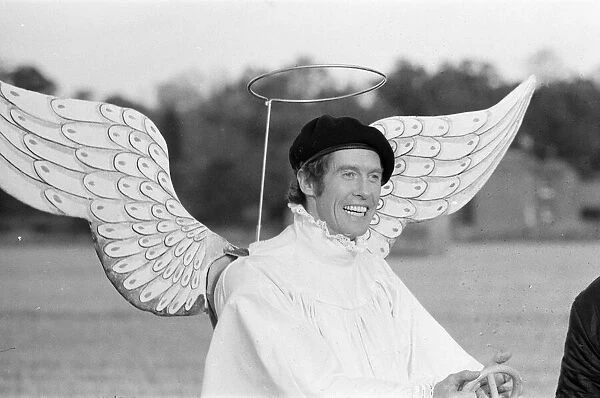 Actor Michael Crawford pictured during filming of a Christmas special of the BBC