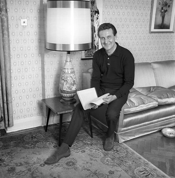 Actor Patrick McNee seen here at home. 1960 A999-011