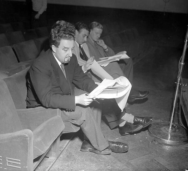 Actor Peter Sellers seen here taking part in the radio drama Valentine Dyall