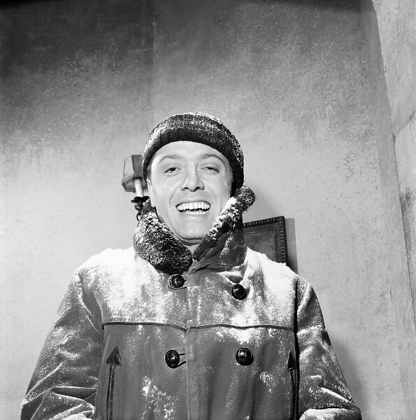 Actor Richard Attenborough wearing a fur lined jacket. December 1953 D7589