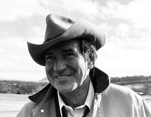 Actor Rod Taylor is pictured during a break in filming whilst on location in Ireland