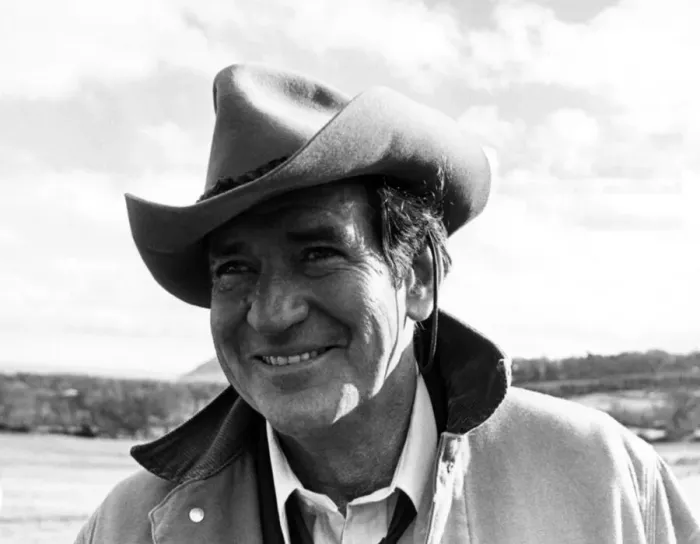 Framed Print : Actor Rod Taylor is pictured during a break in filming whilst on location in Ireland Framed Print : Actor Rod Taylor is pictured during a break in filming whilst on location in Ireland