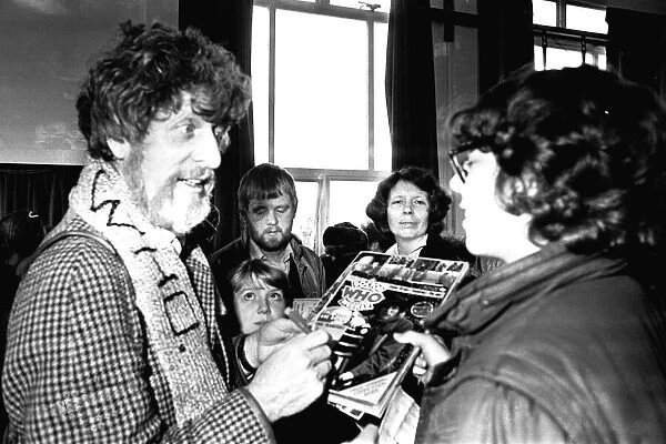 Actor Tom Baker opening the Christmas Fair at Christ Church in North Shields on 27th