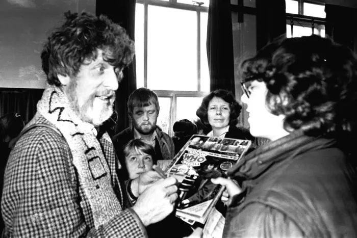 Framed Print : Actor Tom Baker opening the Christmas Fair at Christ Church in North Shields on 27th Framed Print : Actor Tom Baker opening the Christmas Fair at Christ Church in North Shields on 27th