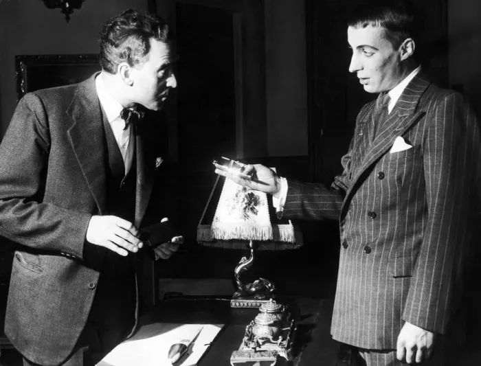 Framed Print : Actors Clifford Parrish (left ) and Ian Richardson in the play Framed Print : Actors Clifford Parrish (left ) and Ian Richardson in the play