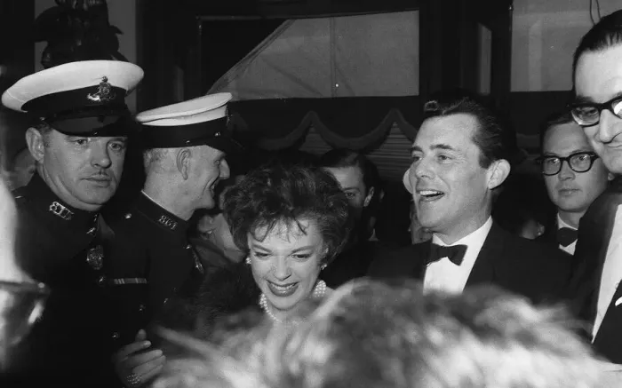 Framed Print : Actors Dirk Bogarde and Judy Garland 1963 Framed Print : Actors Dirk Bogarde and Judy Garland 1963