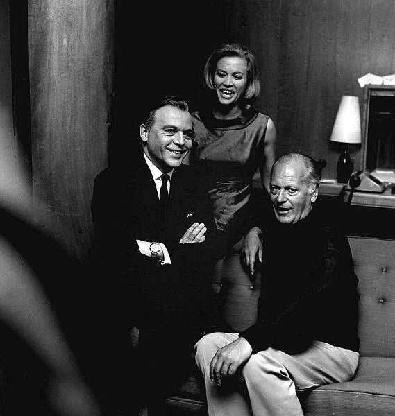 Actors Herbert Lom, Honor Blackman and Curt Jurgens They were were at the launch of