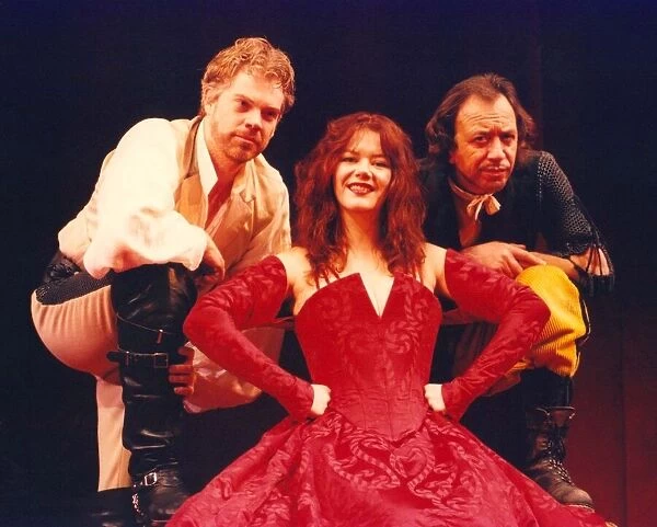 Actors Michael silberry, Josie Lawrence and Robin Nedwell in the Royal Shakespeare