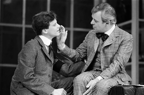 Actors Sir Anthony Hopkinsand Colin Firth in a scene from Arthur Schnitzler