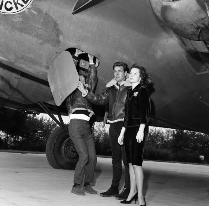 Framed Print : Actors Steve McQueen (left), Robert Wagner and Shirley Anne Field filming the War Lover Framed Print : Actors Steve McQueen (left), Robert Wagner and Shirley Anne Field filming the War Lover