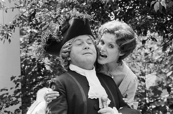 Actors Terry Scott and Madeline Smith who star in the new play 'the School for Wives