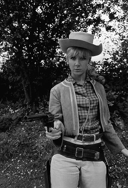 Actress Angela Douglas from the film Carry On Cowboy 1965