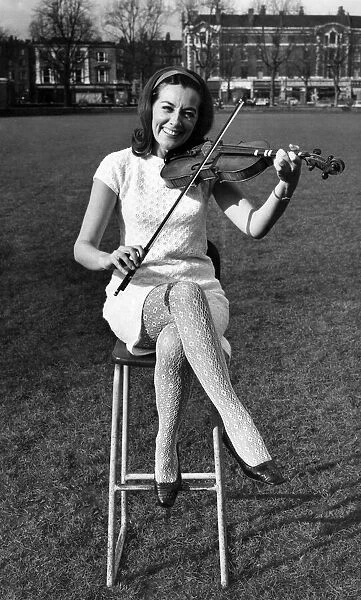 Actress: Anne Rogers seen here playing the violin. Febuary 1968 P007146