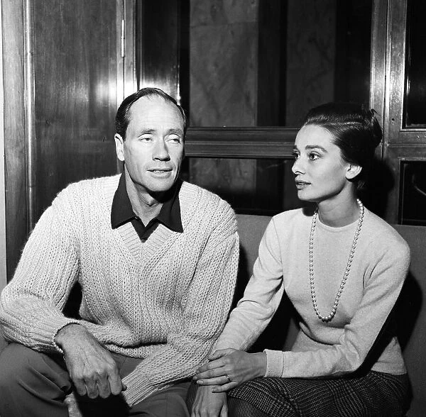 Actress Audrey Hepburn and her husband Mel Ferrer photographed in Rome. 8th January 1960