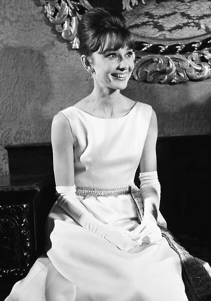Actress Audrey Hepburn at the London premiere of her latest movie '