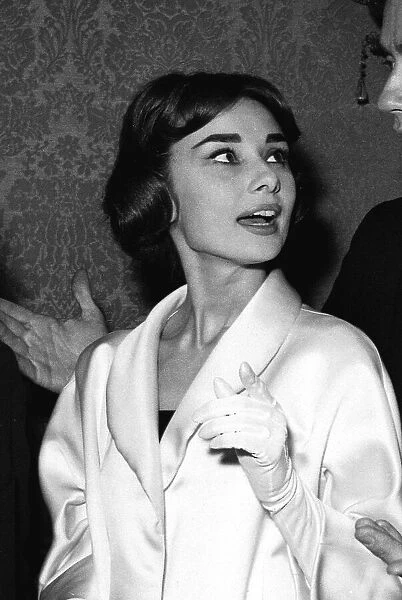 Actress Audrey Hepburn at the Plaza for the premiere of the film War and Peace 1956