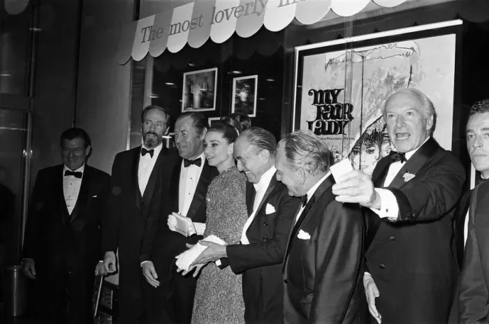 Framed Print : Actress Audrey Hepburn at the premiere of My Fair Lady in New York Framed Print : Actress Audrey Hepburn at the premiere of My Fair Lady in New York