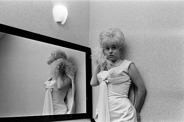 Actress Barbara Windsor in her dress that she plans to wear for the Royal premiere of her