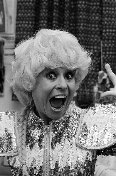 Actress Barbara Windsor making funny faces. February 1978