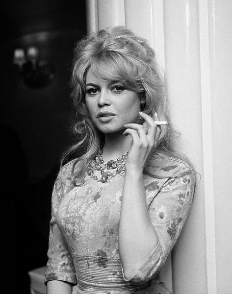 Actress Brigitte Bardot pictured after arriving in London April 1959
