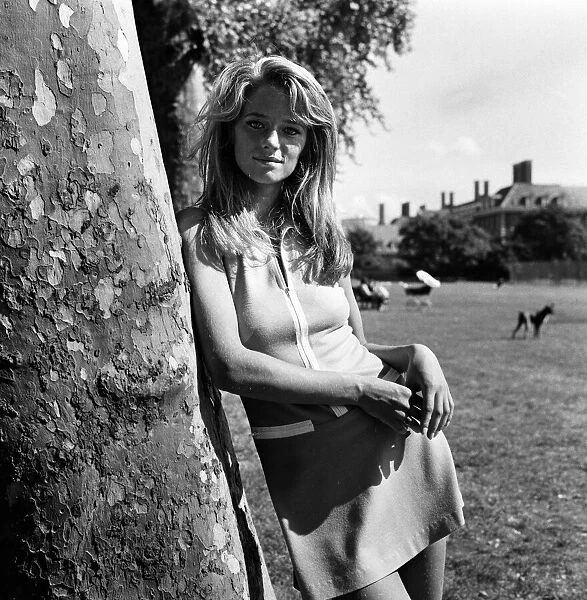 Actress Charlotte Rampling pictured in Chelsea. 9th August 1967