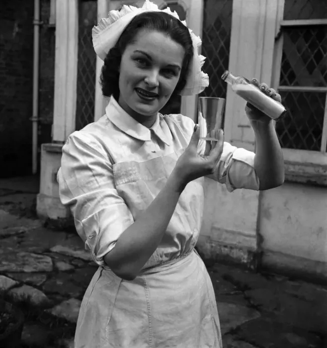 Framed Print : Actress his a Daniely seen here dressed as a nurse on the set of the film Framed Print : Actress his a Daniely seen here dressed as a nurse on the set of the film