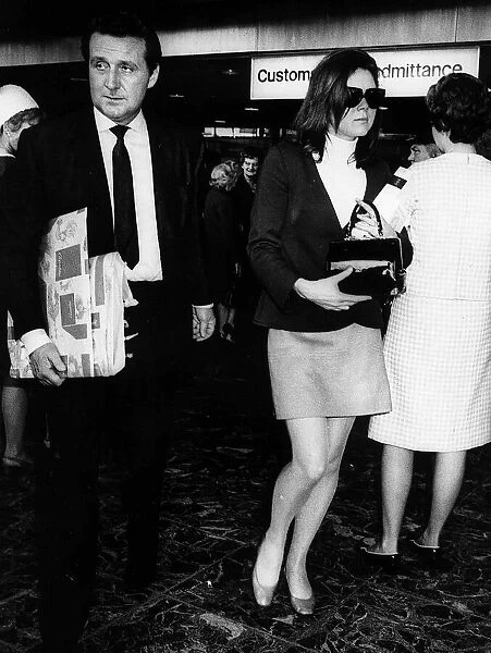 Actress Diana Rigg with Patrick McNee 1967
