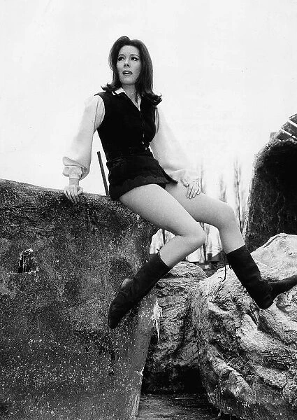 Actress Diana Rigg in a scene from the television programme The Avengers 1966