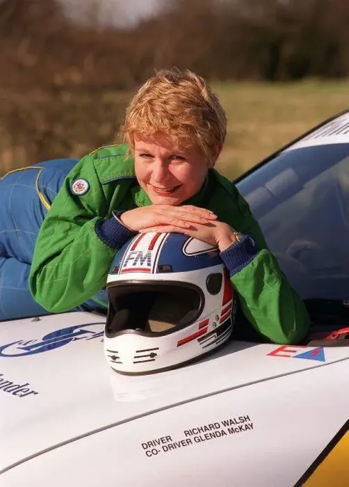  : Actress Glenda McKay March 1998 With her Vauxhall Corsa rally sports car