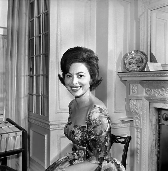 Actress Haya Harareet seen here in her London Hotel room. 3rd June 1960