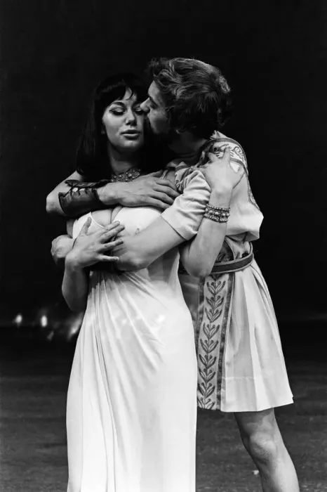 Framed Print : Actress Helen Mirren, aged 18, at a rehearsal playing the Egyptian queen Cleopatra in Framed Print : Actress Helen Mirren, aged 18, at a rehearsal playing the Egyptian queen Cleopatra in