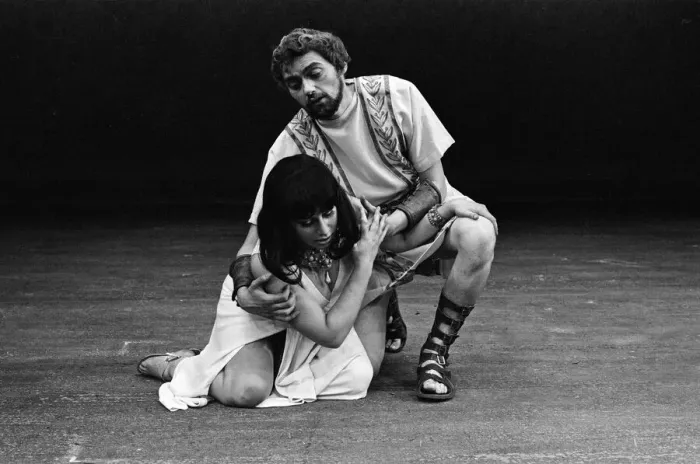 Framed Print : Actress Helen Mirren, aged 18, at a rehearsal playing the Egyptian queen Cleopatra in Framed Print : Actress Helen Mirren, aged 18, at a rehearsal playing the Egyptian queen Cleopatra in