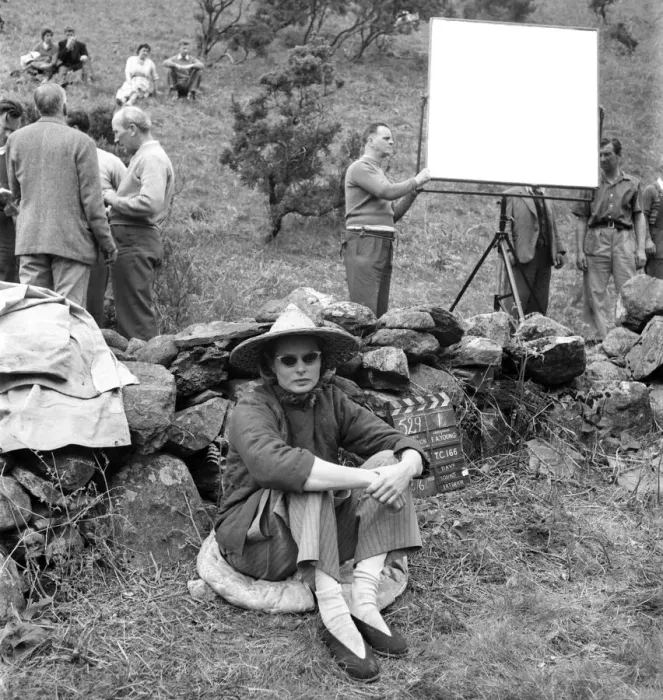 Framed Print : Actress Ingrid Bergman seen here on location in North Wales filming