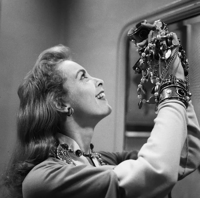Framed Print : Actress Janet Leigh at a costume fitting for the film The Vikings 1957 Framed Print : Actress Janet Leigh at a costume fitting for the film The Vikings 1957
