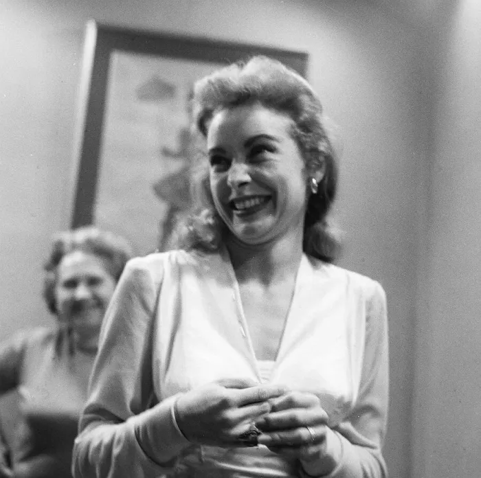 Framed Print : Actress Janet Leigh at a costume fitting for the film The Vikings 1957 Framed Print : Actress Janet Leigh at a costume fitting for the film The Vikings 1957