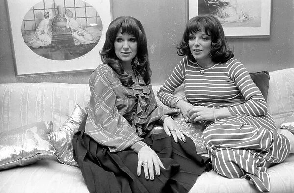 Actress Joan Collins and Evie Bricusse. January 1975 75-00497-002