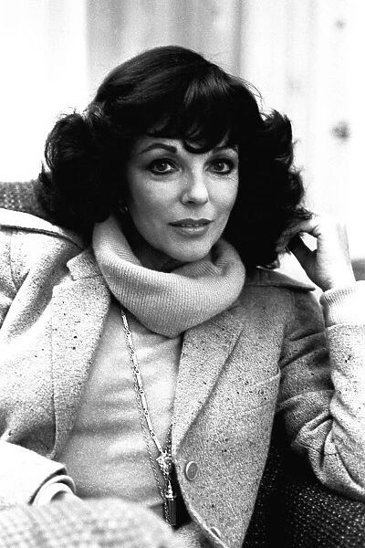 Actress Joan Collins in Newcastle on 27th February 1980 to promote her latest film