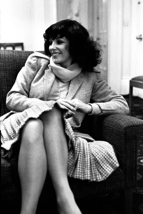 Framed Print : Actress Joan Collins in Newcastle on 27th February 1980 to promote her latest film