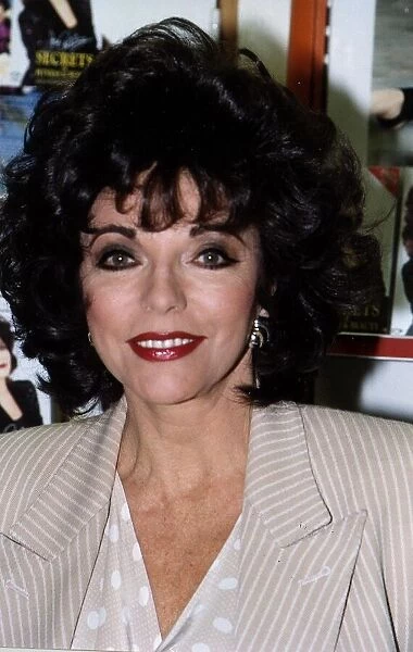 Actress Joan Collins promoting the launch of her new fitness video Secrets of Fitness