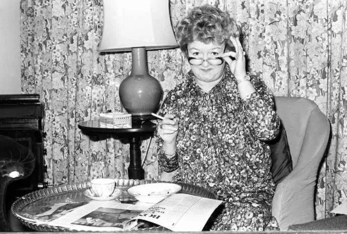 : Actress Joan Sims relaxing at home March 1979 A©Mirrorpix : Actress Joan Sims relaxing at home March 1979 A©Mirrorpix