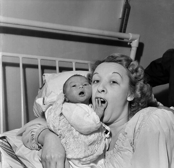 Actress Joy Nichols and baby. March 1952 C1251-001