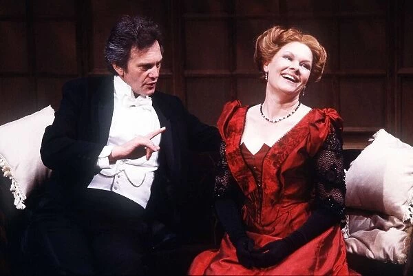 Actress Judi Dench and actor Daniel Massey in the play Waste at the Lyric Theatre in