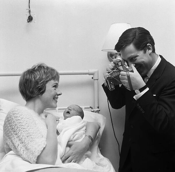 Actress Julie Andrews of My Fair Lady fame pictured in the London Clinic with