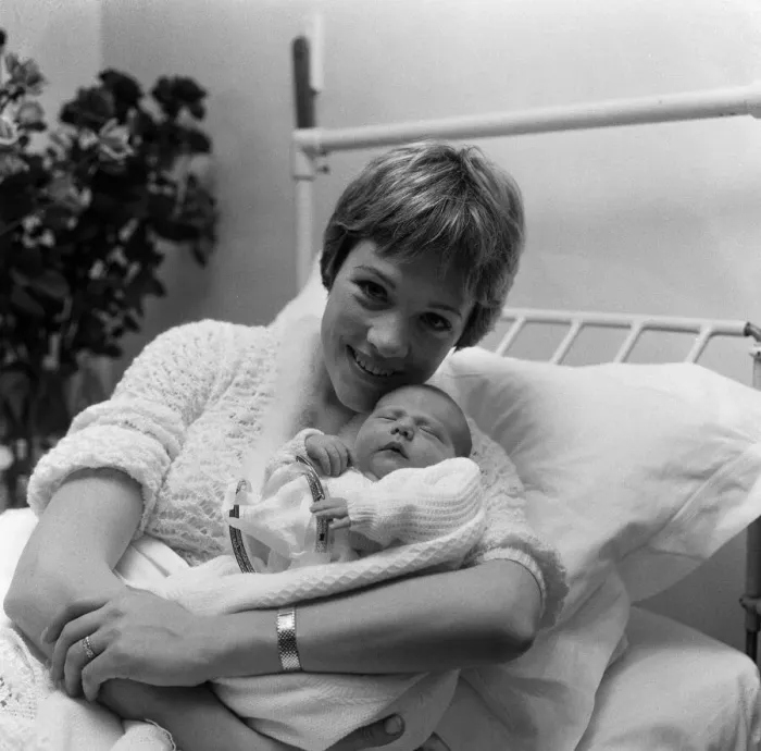 Framed Print : Actress Julie Andrews of My Fair Lady fame pictured in the London Clinic with