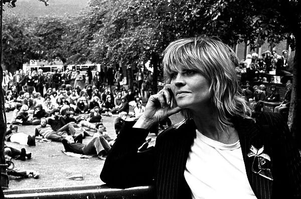 Actress Julie Christie attends a Stop the War Games Rally at Eldon Square in Newcastle 13