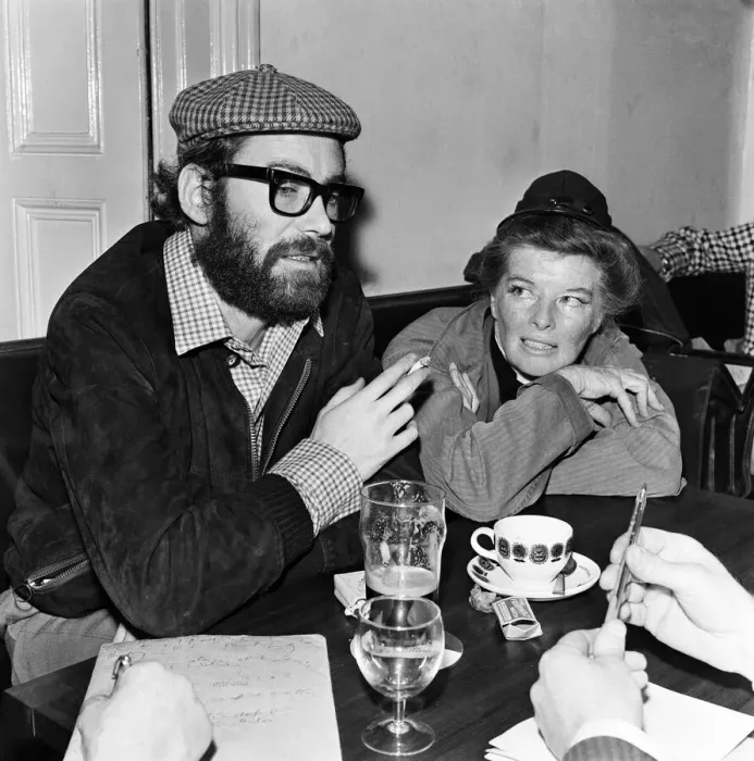 Framed Print : Actress Katharine Hepburn pictured in Bray, Ireland, where she is filming
