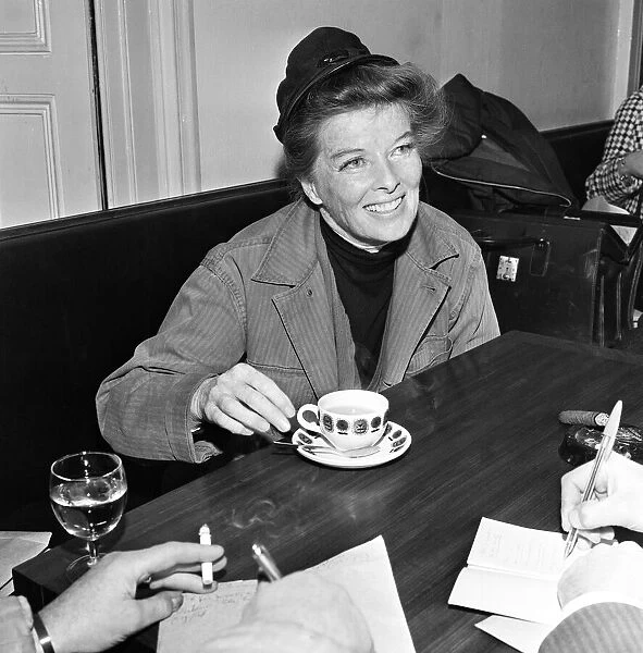 Actress Katharine Hepburn pictured in Bray, Ireland, where she is filming '